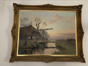 Kaemmerer olieverf landschap Welkom Mabo Antiek Warnsveld beschikbaar voor biedingen