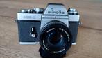 Minolta XE-1 met MD ROKKOR 50mm 2.0, Audio, Tv en Foto, Fotocamera's Analoog, Ophalen of Verzenden, Spiegelreflex, Minolta