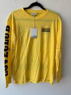 Ganni Gele Longsleeve Top Met Logo Print Nieuw, Nieuw, Ophalen of Verzenden, Lange mouw, Maat 36 (S)