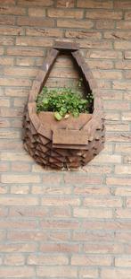 Houten bloembak/wanddecoratie aan de muur, Tuin en Terras, Bloembakken en Plantenbakken, Gebruikt, 60 cm of meer, Hout, Tuin
