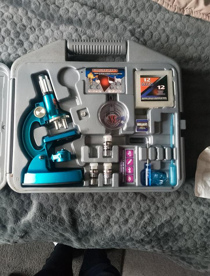 Luxe Microscoop Set 8+, Hobby en Vrije tijd, Vergrootglazen, Loepen en Loeplampen, Gebruikt, Overige typen, Ophalen