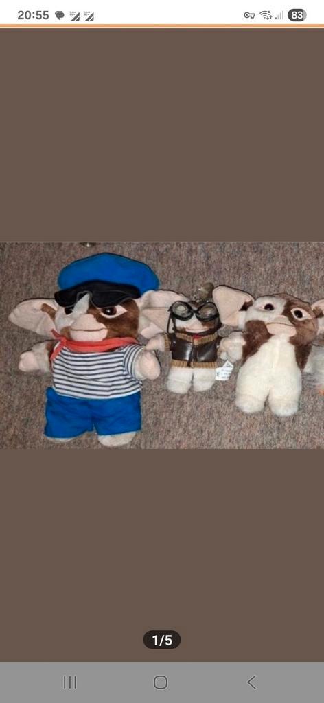 Vintage Gizmo Mogwai Knuffels Warner Bros, Kinderen en Baby's, Speelgoed | Knuffels en Pluche, Zo goed als nieuw, Overige typen