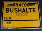 Origineel metalen NACO bushalte bord jaren 60 / 70, Ophalen of Verzenden, Gebruikt, Bus of Metro, Overige typen