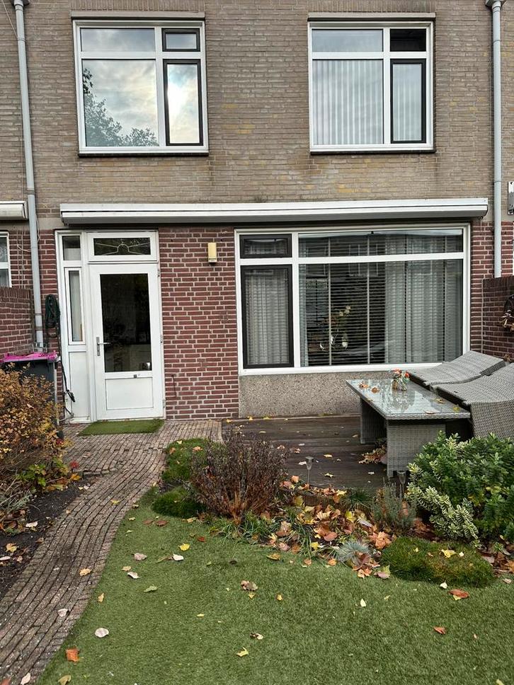 Elektrisch zonnescherm blauw-wit 5.50x2.50, Tuin en Terras, Zonneschermen, Gebruikt, Knikarmscherm, 150 tot 300 cm, 450 cm of meer