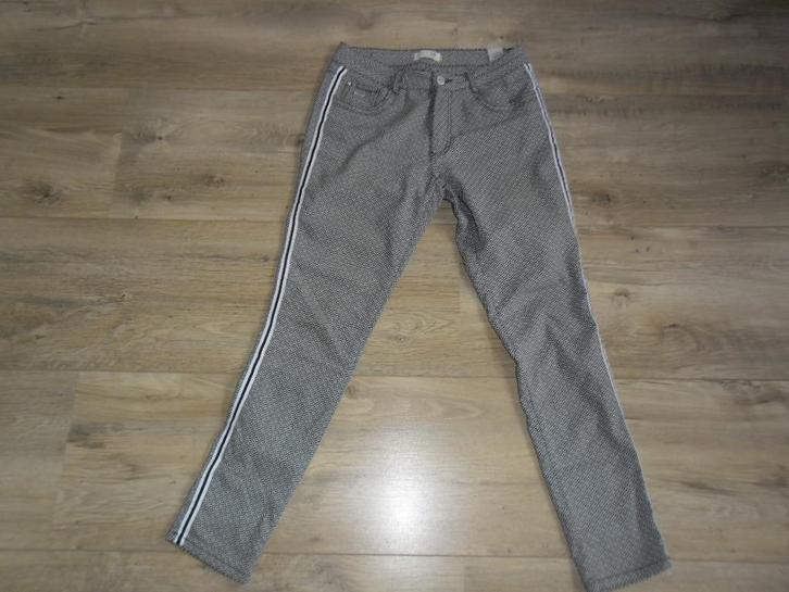 Para Mi Zwart/Witte Broek High Waist Skinny Met Print Mt 40, Kleding | Dames, Broeken en Pantalons, Zo goed als nieuw, Maat 38/40 (M)