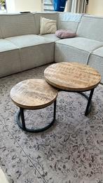 Salontafel setje industrieel, Huis en Inrichting, Ophalen, Rond, 50 tot 100 cm, Zo goed als nieuw