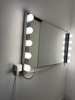 Hollywood Make-up Spiegel met Lampen, Huis en Inrichting, Gebruikt, 100 tot 150 cm, Ophalen of Verzenden, Rechthoekig