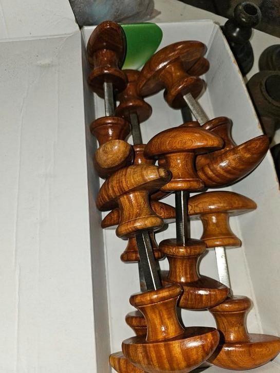 Deurkrukken hout deurgrepen deurhendels gordijnringen, Doe-het-zelf en Verbouw, Hang- en Sluitwerk, Nieuw, Klink of Kruk, Overige materialen