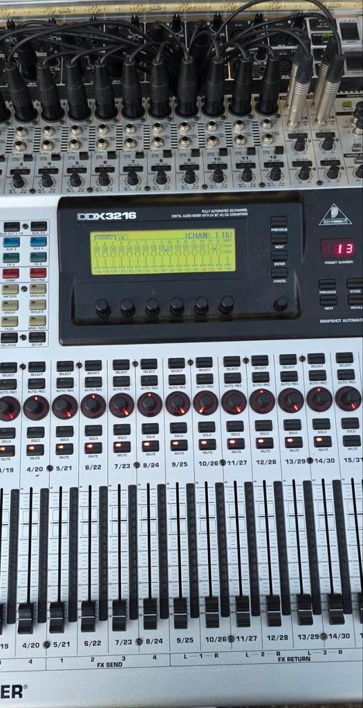 Behringer DDX3216 digitale mixer + snake, Muziek en Instrumenten, Mengpanelen, Ophalen