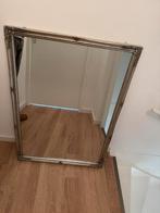 Zilveren houten spiegel 76 cm x 106 cm, Ophalen, 100 tot 150 cm, Zo goed als nieuw, 75 tot 100 cm