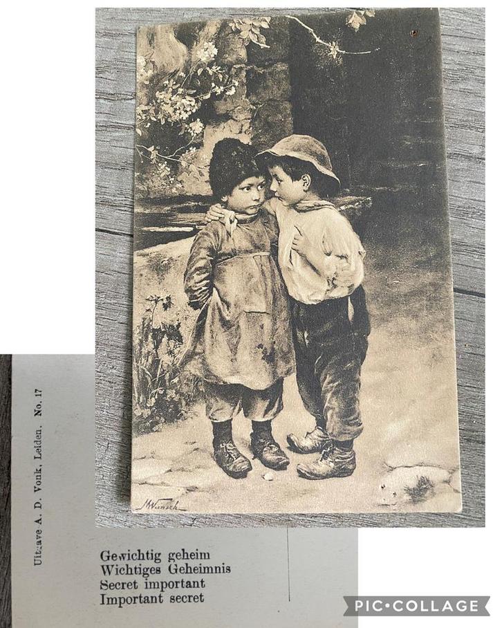 Antieke prent: Geheim van A.D. Vonk, Antiek en Kunst, Antiek | Overige Antiek, Ophalen of Verzenden