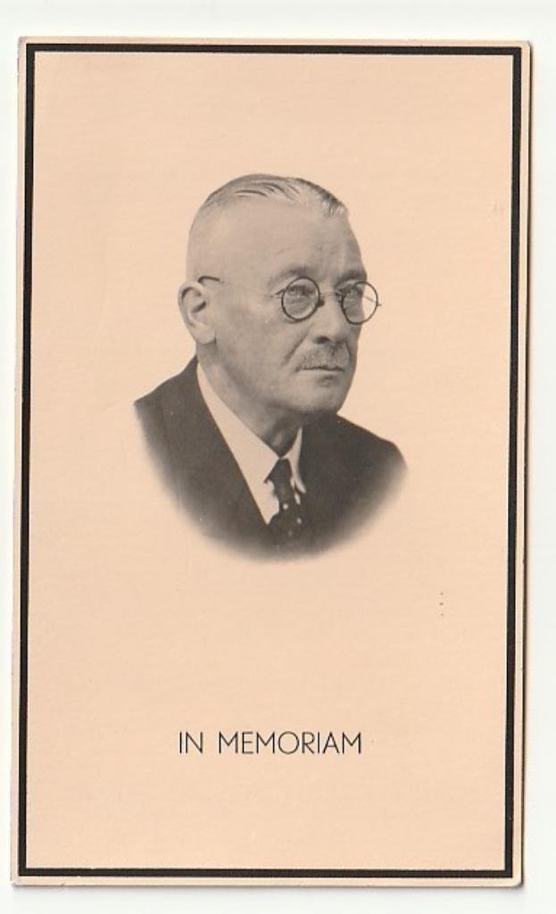 Hendrikus VET Wegkam Rotterdam 1881 Amsterdam 1952 foto, Verzamelen, Bidprentjes en Rouwkaarten, Bidprentje, Verzenden