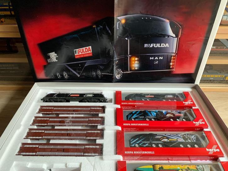 MARKLIN HERPA  TREINSET "FULDA HIGHTECH TRAIN" VAN DE DB AG, Hobby en Vrije tijd, Modeltreinen | H0, Zo goed als nieuw, Treinset