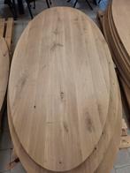 Partij ovale eiken tafelbladen 66 stuks, Ophalen, Nieuw, Ovaal, 50 tot 100 cm