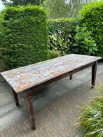 Grenen eettafel 90x200 cm, Ophalen, Gebruikt, 50 tot 100 cm, Rechthoekig
