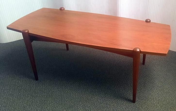 Vintage Teak Salontafel Creafort - Midcentury Design, Huis en Inrichting, Tafels | Salontafels, Zo goed als nieuw, Minder dan 50 cm