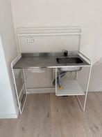 Compact Keukentje met Wastafel, Ophalen, Zo goed als nieuw, Rvs, Wastafel