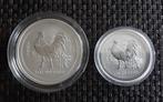 Lunar I (1 & 2 oz), Postzegels en Munten, Munten | Oceanië, Ophalen of Verzenden, Losse munt, Zilver