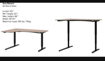 Ikea Bekant Hoog/Laag hoekbureau - Elektrisch verstelbaar - afbeelding 8