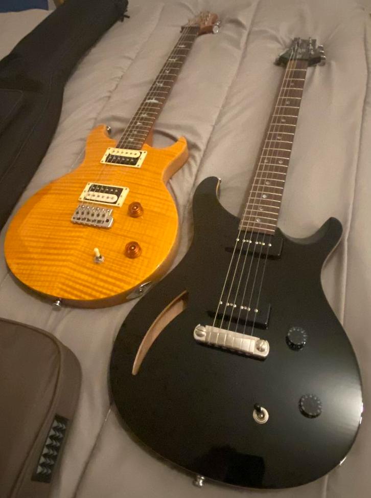 PRS SE Santana & PRS SE Custom Semi-Hollowbody, Muziek en Instrumenten, Snaarinstrumenten | Gitaren | Elektrisch, Zo goed als nieuw