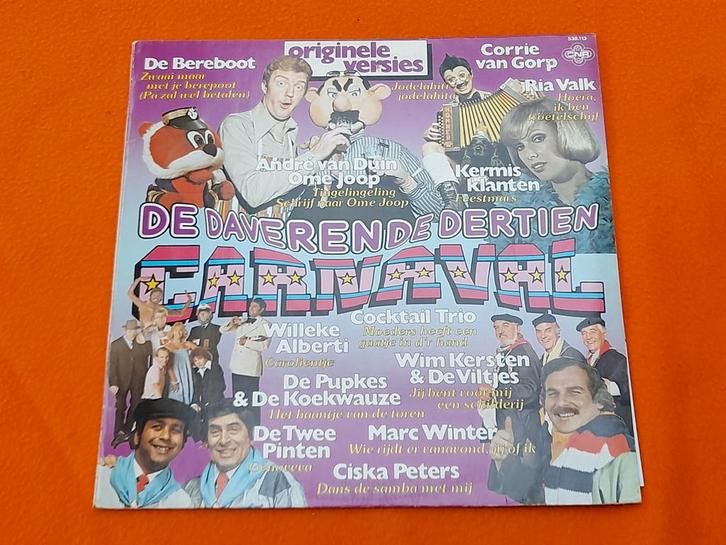 De Daverende Dertien Carnaval - (met insert! 1977), Cd's en Dvd's, Vinyl | Nederlandstalig, Gebruikt, Levenslied of Smartlap, 12 inch