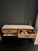 Houten dressoir met marmeren blad, Huis en Inrichting, Kasten | Dressoirs, 100 tot 150 cm, Ophalen of Verzenden, Zo goed als nieuw