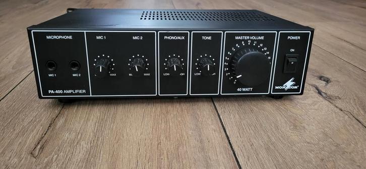 Monacor PA-400 versterker, Muziek en Instrumenten, Versterkers | Keyboard, Monitor en PA, Gebruikt, Ophalen of Verzenden