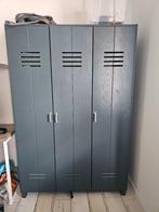 Stoere jongens kledingkast grijsblauw - locker style, Huis en Inrichting, Ophalen
