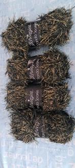 Scheepjes Panda Sparkle Garen - Zwart/Goud 4 bollen, Hobby en Vrije tijd, Breien en Haken, Ophalen of Verzenden, Zo goed als nieuw