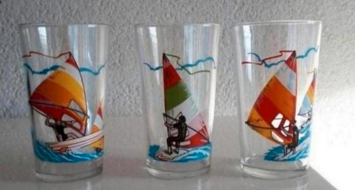 Drie VMC Reims France Glazen, Verzamelen, Glas en Borrelglaasjes, Zo goed als nieuw, Frisdrankglas, Ophalen of Verzenden