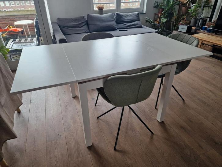 GRATIS Ikea Bjursta uitschuifbare tafel, Huis en Inrichting, Tafels | Eettafels, Gebruikt, 150 tot 200 cm, 50 tot 100 cm, Vijf personen of meer