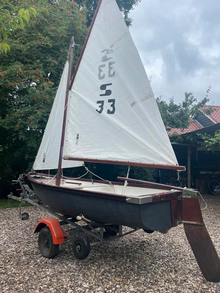Zeilen zeilbootje/zeiljol - zeilboot spullen, Watersport en Boten, Zeilen en Zeiltoebehoren, Gebruikt, Minder dan 15 m², Ophalen of Verzenden