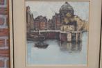 H. Cassiers : Haarlemmersluis Amsterdam op oude kleurets, Ophalen of Verzenden