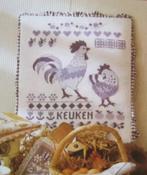Borduurpatroon  Keuken merklap  Kip en Haan    nr 3117, Hobby en Vrije tijd, Borduren en Borduurmachines, Verzenden, Nieuw, Handborduren