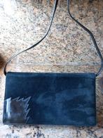 schouder handtas suede /lak leer, Ophalen of Verzenden, Zo goed als nieuw, Zwart, Leer