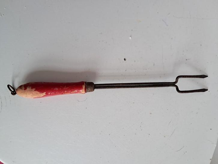 Vintage Vleesvork met Houten Handvat, Antiek en Kunst, Antiek | Keukenbenodigdheden, Ophalen of Verzenden
