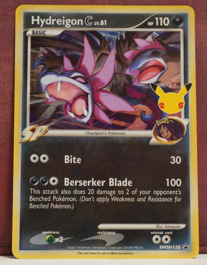 Hydreigon Holo SWSH138 SWSH Black Star Promos Pokèmon Kaart, Hobby en Vrije tijd, Verzamelkaartspellen | Pokémon, Nieuw, Losse kaart