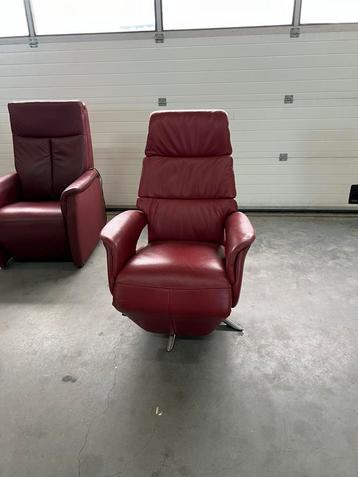 Rode relaxfauteuil elektrisch verstelbaar design leer beschikbaar voor biedingen