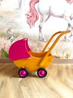 Houten roze kinderwagen, Kinderen en Baby's, Speelgoed | Poppen, Ophalen, Zo goed als nieuw, Overige typen