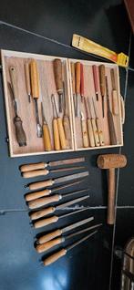 Kistje met houtsnijmesjes en gutsen Pfeil, Skandia, Stubai, Ophalen of Verzenden