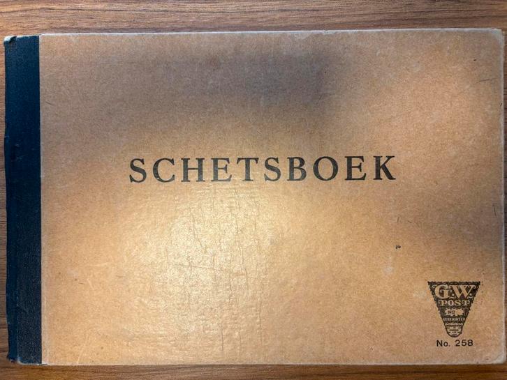 Schetsboek met originele tekeningenvan AC Ijzerinkhuijzen, Hobby en Vrije tijd, Tekenen, Gebruikt, Papier, Schets- of Tekenboek