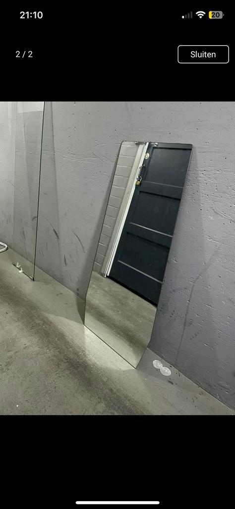 Vintage tapse spiegel, mooie vorm,, Huis en Inrichting, Woonaccessoires | Spiegels, Zo goed als nieuw, Minder dan 50 cm, 100 tot 150 cm