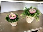 bloempotjes, opgemaakt, 2 stuks, Ophalen of Verzenden, Zo goed als nieuw