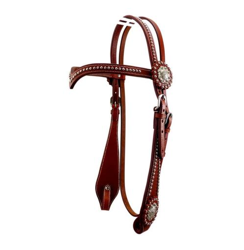 super gave nieuwe westernhoofdstelle met Concha Chestnut, Dieren en Toebehoren, Paarden en Pony's | Hoofdstellen en Tuigage, Nieuw