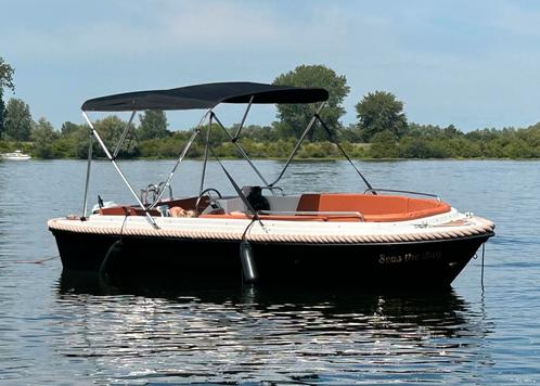 Amigo 435 Comfort elektrische Sloep + TRAILER | 2x accu, Watersport en Boten, Sloepen, Zo goed als nieuw, Tot 10 pk, 3 tot 6 meter