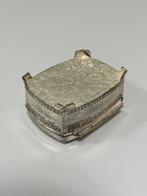 Antiek zilver juwelendoosje sieradendoos fluwelen voering, Antiek en Kunst, Ophalen of Verzenden