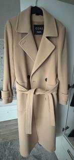 Te koop: luxueuze camelkleurige wollen jas (maat: 36), Beige, Nieuw, Ophalen of Verzenden, Maat 36 (S)