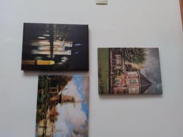 Te koop drie foto op canvas Delft  beschikbaar voor biedingen