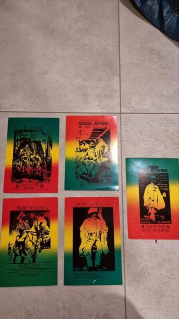 5 Rasta Kaarten - Haile Selassie beschikbaar voor biedingen