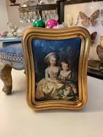 Mooie antieke zijde lijstje prent, Ophalen of Verzenden